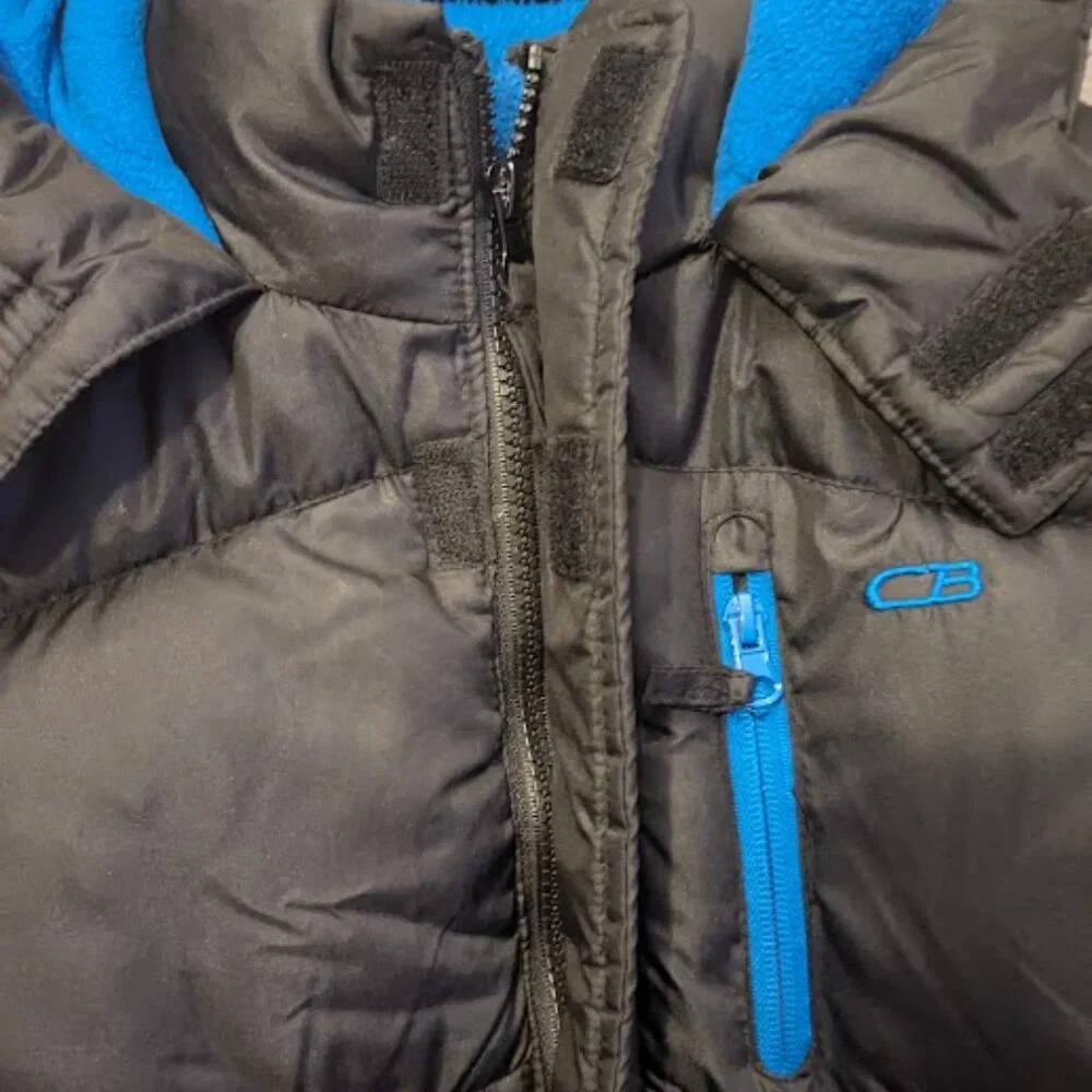 Cb Sports Black/Black Toddler Boy's Quilted Puffer Coat, US Small - Picture 2 of 6